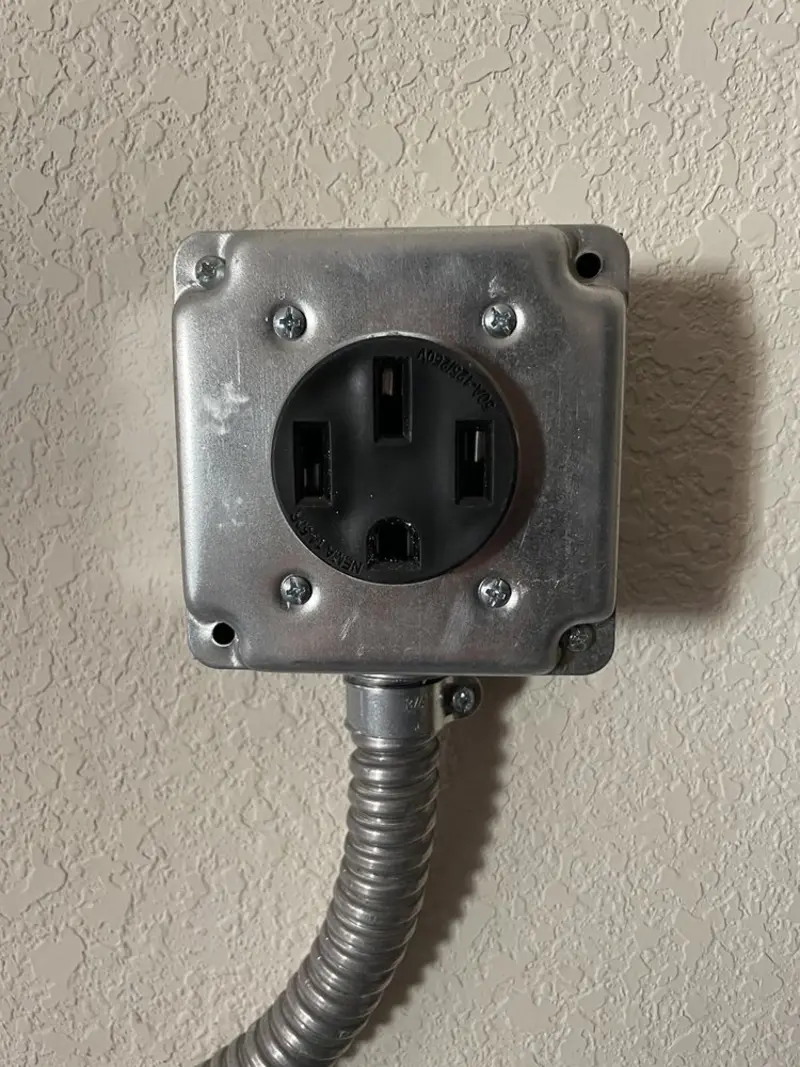 NEMA 14-50 outlet installed for Electrical Panel Upgrade in Freeland